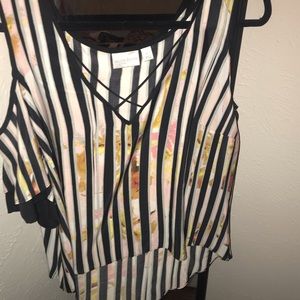Striped / floral blouse